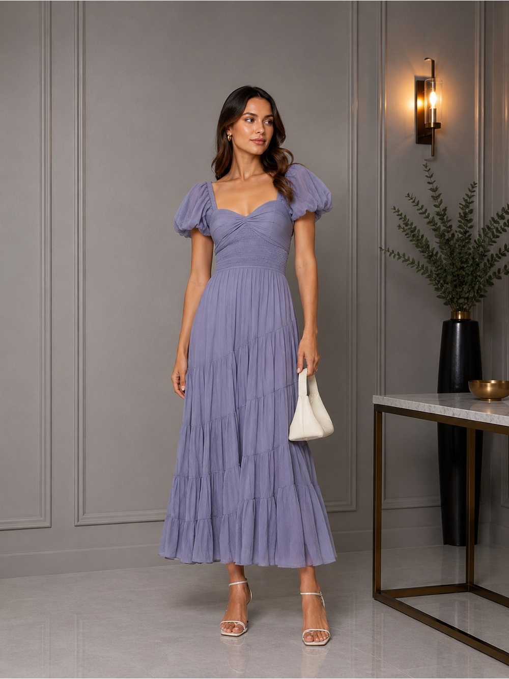 NEW Free People sundrenched short sleeve maxi dress L B223